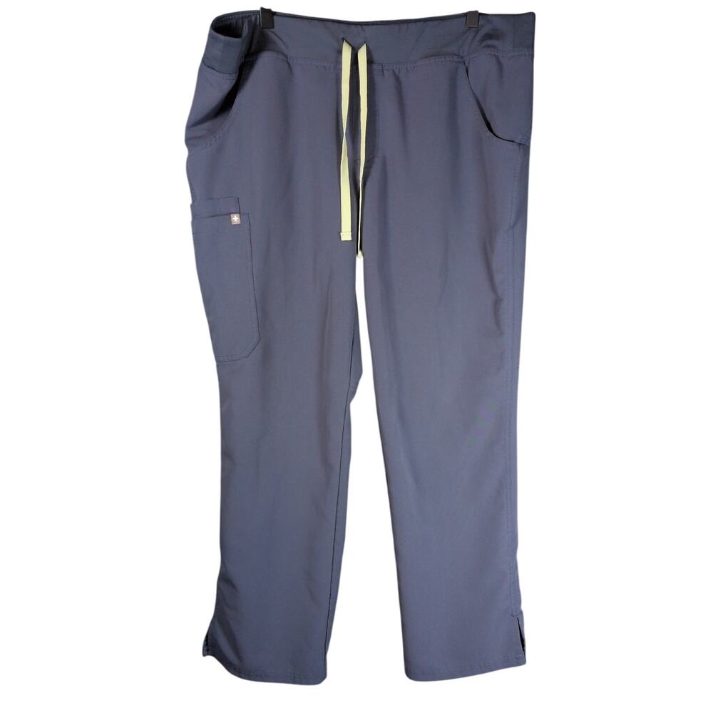 Figs Kade Cargo Scrub Bottoms Pants Space Navy Blue/Grey Size XL Petite T21004P